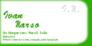 ivan marso business card